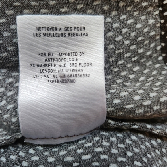 MAEVE ANTHROPOLOGIE 3/4 SLEEVE BRAXTON BROWN POLKA DOT BLOUSE SIZE MEDIUM - Picture 9 of 10